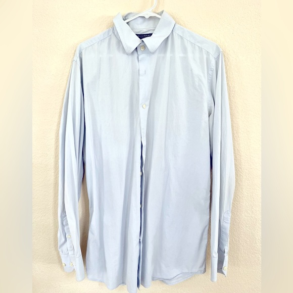 Banana Republic Light Blue Stretch Slim Fit Button Down Shirt for Men Size Large - Picture 3 of 4